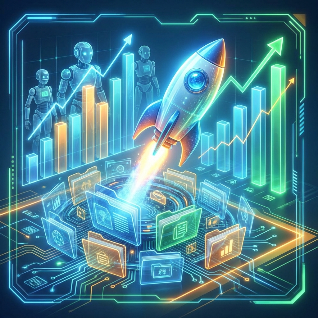 生産性が爆発的に向上するイメージ